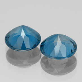 Pedras preciosas de topázio azul natural de  ct, corte redondo, VVS-VS