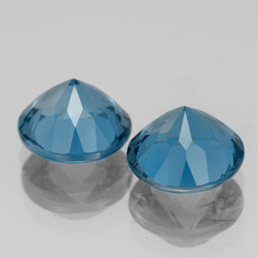 Pedras preciosas de topázio azul natural de  ct, corte redondo, VS