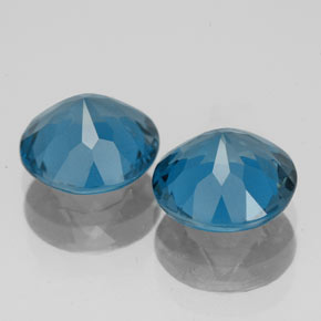 Pedras preciosas de topázio azul natural de  ct, corte redondo, VS