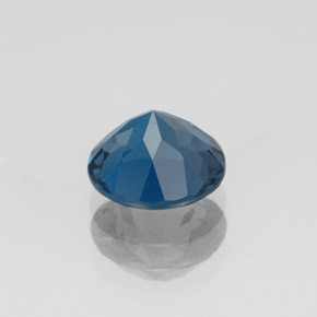 Topázio azul natural 2,00ct, corte redondo, VVS