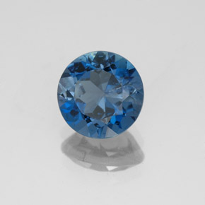 Topázio azul natural 2,20ct, corte redondo, SI
