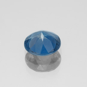 Topázio azul natural 1,85ct, corte redondo, VVS-VS