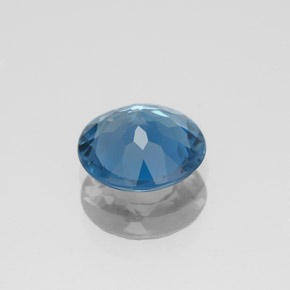 Topázio azul natural 1,80ct, corte redondo, VS