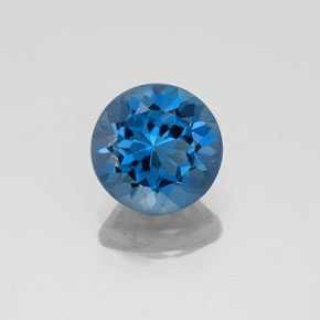 Topázio azul natural 1,93ct, corte redondo, VS