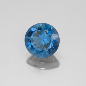 Topázio azul natural 1,93ct, corte redondo, VS