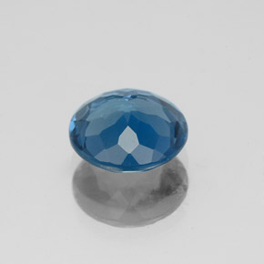 Topázio azul natural 2,13ct, corte redondo, VVS