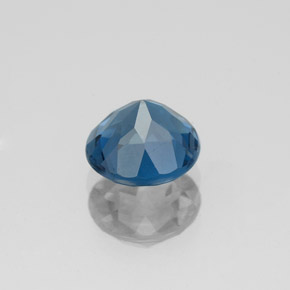 Topázio azul natural 1,77ct, corte redondo, VS