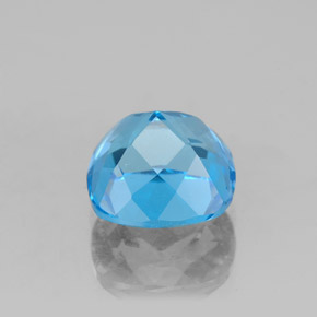 Topázio azul natural 2,99ct, almofada cortada, VVS-VS