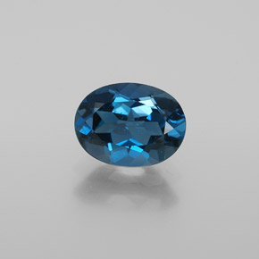 Topázio azul natural 1,88ct, corte oval, VS