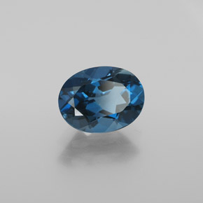 Topázio azul natural 1,88ct, corte oval, VS