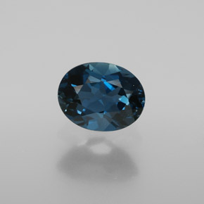 Topázio azul natural 2,00ct, corte oval, VVS