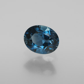 Topázio azul natural 2,00ct, corte oval, VVS