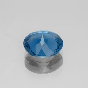 Topázio azul natural 1,97ct, corte redondo, VS