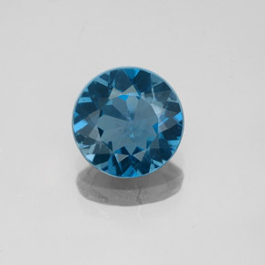 Topázio azul natural 1,90ct, corte redondo, SI