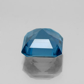 Topázio azul natural 3,10ct, corte esmeralda, VVS