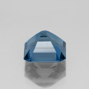 Topázio azul natural 2,86ct, corte esmeralda, VS-SI