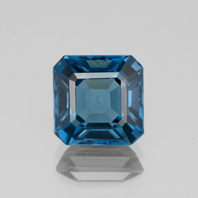 Topázio azul natural 3,03ct, corte esmeralda, VVS