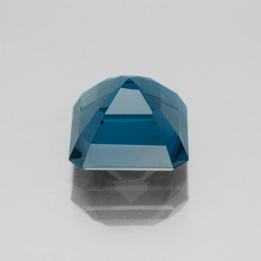 Topázio azul natural 3,18ct, corte esmeralda, VS
