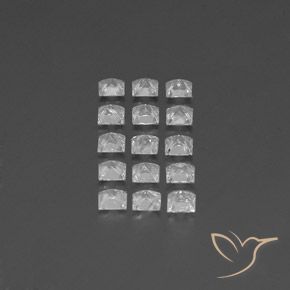 Pedras preciosas de Topázio Branco natural de 3.79 ct, Quadrado, VS-SI