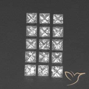Pedras preciosas de Topázio Branco natural de 3.82 ct, Quadrado, VS-SI