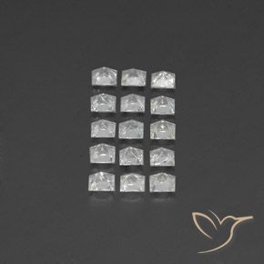 Pedras preciosas de Topázio Branco natural de 3.82 ct, Quadrado, VS-SI