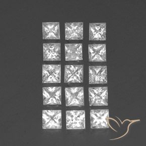 Pedras preciosas de Topázio Branco natural de 3.79 ct, Quadrado, SI