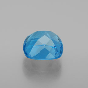 Topázio azul natural 2,77ct, almofada cortada, SI