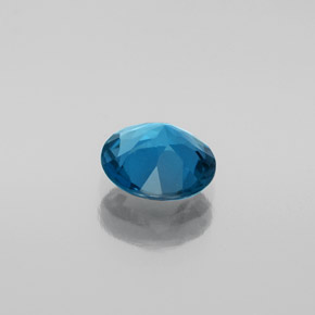 Topázio azul natural 1,66ct, corte redondo, VS