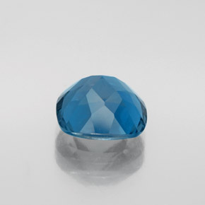Topázio azul natural 3,68ct, almofada cortada, VVS