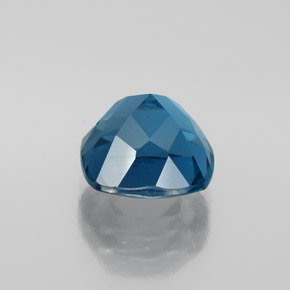 Topázio azul natural 4,45ct, almofada cortada, VVS