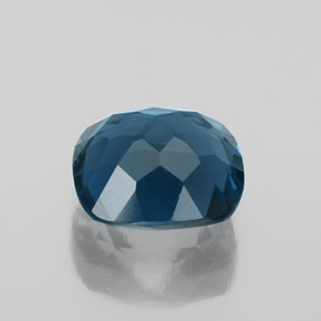 Topázio azul natural 3,66ct, almofada cortada, VVS