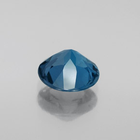 Topázio azul natural 1,79ct, corte redondo, VVS-VS