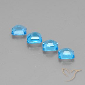 Pedras preciosas de Topázio Azul Suíço natural de 8.31 ct, Corte Octógono / Esmeralda, VS