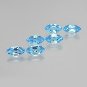 Pedras preciosas de topázio azul natural de 2,57 ct, marquise, VVS-VS