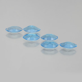 Pedras preciosas de topázio azul natural de 2,57 ct, marquise, VVS-VS