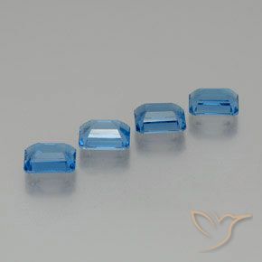 Pedras preciosas de Topázio Azul Suíço natural de 8.13 ct, Corte Octógono / Esmeralda, VS