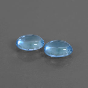 Pedras preciosas de topázio azul suíço natural de 1,59 ct, corte oval, transparente