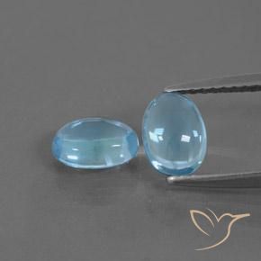 1.87ctw Natural Azul Suíço Topázio, oval, Transparente