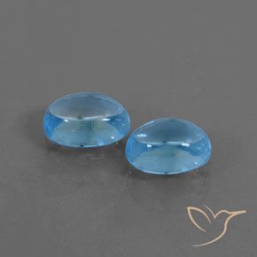Pedras preciosas de Topázio Azul Suíço natural de 2.31 ct, oval, Transparente
