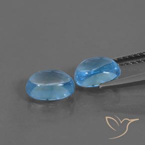 Pedras preciosas de Topázio Azul Suíço natural de 2.31 ct, oval, Transparente