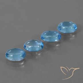 Pedras preciosas de Topázio Azul Suíço natural de 3.82 ct, oval, Transparente