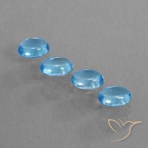 3.94ctw Natural Azul Suíço Topázio, oval, Transparente