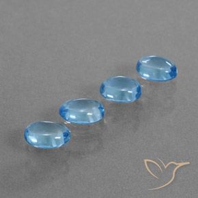 4.04ctw Natural Azul Suíço Topázio, oval, Transparente