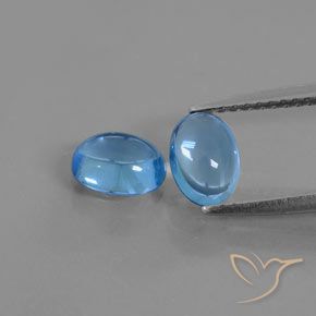 2.12ctw Natural Azul Suíço Topázio, oval, Transparente