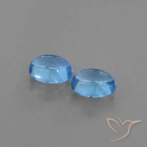 Pedras preciosas de Topázio Azul Suíço natural de 2.12 ct, oval, Transparente