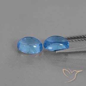 Pedras preciosas de Topázio Azul Suíço natural de 2.12 ct, oval, Transparente