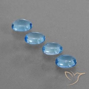 3.55ctw Natural Azul Suíço Topázio, oval, Transparente