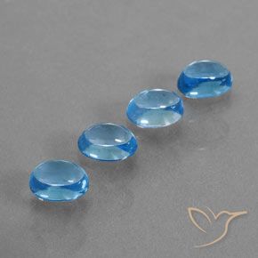 5.07ctw Natural Azul Suíço Topázio, oval, Transparente