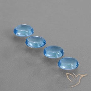 3.94ctw Natural Azul Suíço Topázio, oval, Transparente