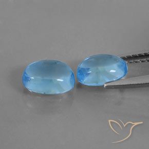 Pedras preciosas de Topázio Azul Suíço natural de 2.26 ct, oval, Transparente